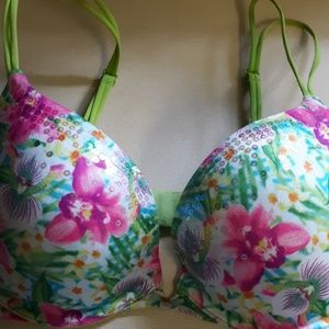Victoria's Secret tropical print bra with Spangles